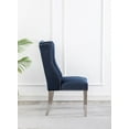 thumbnail image 2 of CHAISES K-LIVING FILA EN VELOURS TOUFFETÉ DE COULEUR BLEUE AVEC PIEDS EN ACIER INOXYDABLE ET POIGNÉE ARRIÈRE ROBUSTE (2 CHAISES), 2 of 4