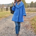 thumbnail image 6 of Riecok Womens Pea Coats Long Sleeve Button down Jackets Lapel Collar Overcoat Warm Casual Winter Outerwear M, 6 of 6