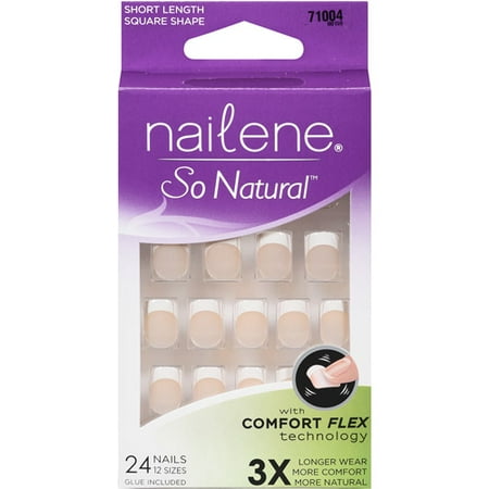 Nailene So Natural Short Length Artificial Nails, 71004, 27
