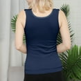 thumbnail image 6 of QHFBli Women's Sherpa Lined Lounge Warm Top Women's Sleeveless Thermal Shirt with Built In Bra V Neck Lined Underwear Top for Cold, 6 of 9