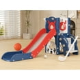 thumbnail image 6 of Korimefa 7-in-1 Toddler Slide Set with Golf, Basketball Hoop, Kids Slide for Toddlers Age 1-4, Climber Slip and Slides, Baby Outdoor Toys, 6 of 17