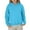 1#Light Blue, variant on Kiijoy Toddler Girls Cotton Hoodie Long Sleeve Solid Color Hooded Sweatshirt, Sizes 3-4