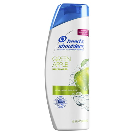 Head and Shoulders Green Apple Daily-Use Anti-Dandruff Shampoo, 13.5 fl (Best Shampoo For Dark Color Treated Hair)