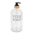 thumbnail image 5 of Glass and Bamboo Soap Dispenser PURE SOAP 34 FL OZ, 5 of 5