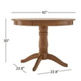 thumbnail image 3 of Lexington 42" Round Wood Pedestal Base Dining Table, Oak, 3 of 6