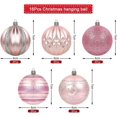 thumbnail image 2 of Boules de Noël Roses, 16 Pcs Boules de Noël, Décorations de Sapin de Noël, Ornements de Sapin de Noël Roses 6cm, Ensemble de Décorations de Sapin de Noël, Suspension de Noël, 2 of 5