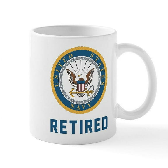CafePress - US Navy Retired - 11 oz Ceramic Mug - Novelty Coffee Tea Cup