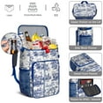 thumbnail image 5 of Nature Inspired Aesthetic Floral Retro Insulated Cooler Bag - 20L Soft Cooler with Padded Straps, 5 of 6