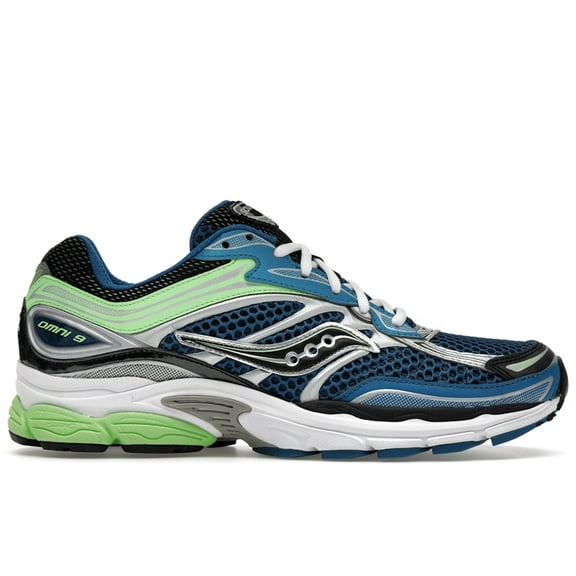 Saucony Men's ProGrid Omni 9 Blue Lime Shoes, from StockX