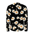 thumbnail image 6 of EchfiProm Womens Long Sleeve Tops Fall Crew Neck Shirts Plus Size Blouse Loose Floral for Women, 6 of 6