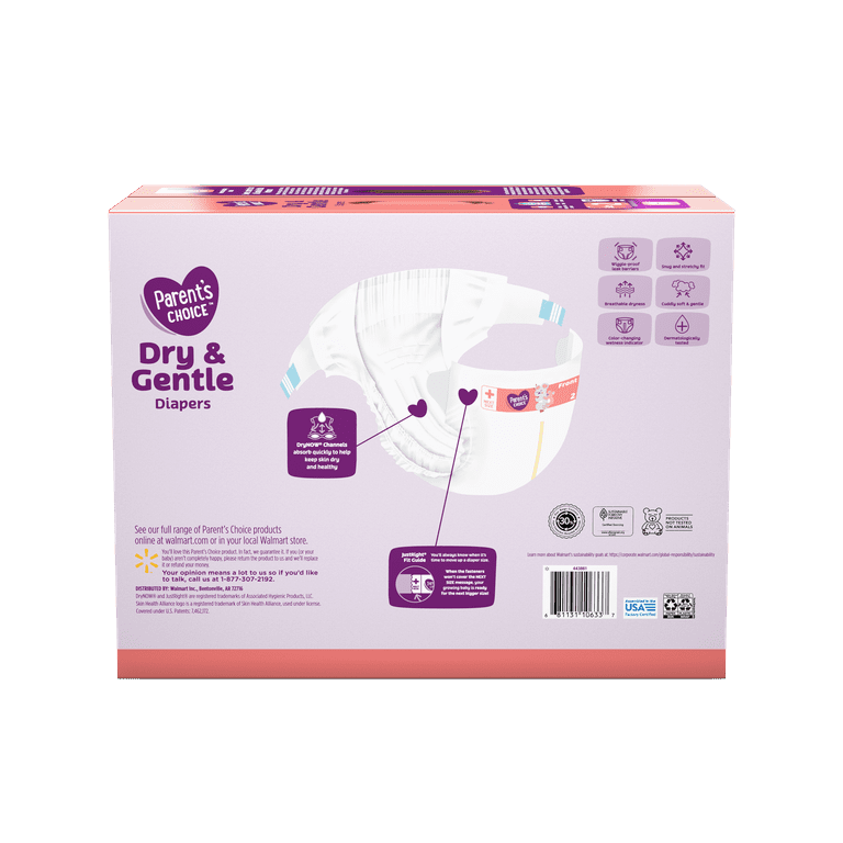 Parent's Choice Dry & Gentle Diapers Size 2, 144 Count (Select for More  Options) 
