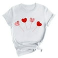 thumbnail image 2 of EQWLJWE Womens Love Shirts Valentine's Day Shirt Love Letter Heart Graphic Short Sleeve Crewneck Tshirt Valentine Gift Tee Tops Gifts for Your Mother White(S-3XL), 2 of 5