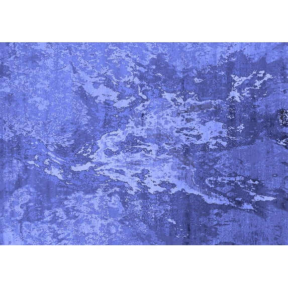 Ahgly Company Indoor Rectangle Oriental Blue Industrial Area Rugs, 2' x 4'