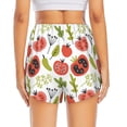 thumbnail image 3 of Picia Tomatoes Pattern Women's 2 in 1 Athletic Running Shorts High Waisted Workout Casual Gym Sweat Shorts with Comfy Liner Zipper Pockets-X-Large, 3 of 9