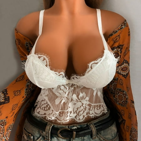 

FREE SHIPPING-Women s Lace Sexy Perspective Sling Back Hollow Out Bra Underwear Vest sexy underwear lingerie for women valentines day gifts