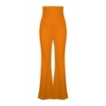thumbnail image 4 of USNSM Women's Stretch Flared Pants Casual High Waist Baggy Palazzo Pants Hip-Lifting Workout Jogger Yoga Pants Orange S, 4 of 5