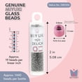 thumbnail image 3 of Miyuki Delica Seed Beads – Size 11/0 (1.6 mm), DB0306, Matte Dark Gray, 7.2 g, Approx. 1440 Beads, 3 of 7