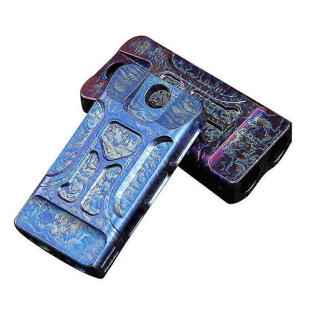 Titanium Emergency Survival Whistle To 120db, Portable Double Tubes Safety Whistle - Color Random