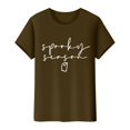 thumbnail image 1 of NMMUED T-Shirts d'Halloween pour Femmes T-Shirts à Col Rond pour Femmes T-Shirts d'Halloween Amusants Hauts pour Femmes T-Shirts Décontractés Mignons T-Shirts Graphiques d'Halloween T-Shirts d'Halloween pour Femmes Brun TG, 1 of 3