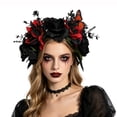 thumbnail image 4 of Hfppkn Plastic Rose Crown Headband Style 1 22x23cm Vintage Flower Hair Hoop, 4 of 7