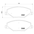 thumbnail image 2 of Balatas Delanteras marca brembo para Volkswagen Vento Active 2014-2022, 2 of 5