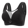 thumbnail image 1 of Vedolay Sports Bras Women's Satin Tracings Minimizer, Maximum Support Underwire Bra,Black S, 1 of 3