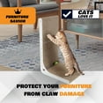 thumbnail image 2 of Cardboard Cat Scratcher, Vertical Cat Scratching Board, 23.6 Inch L-Shape Cat Scratch Pads with Built-in Catnip Toy Balls, Wall-Mount Cat Scratchers for Indoor Cats, 2 of 2