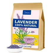 TeeLux Lavender Flowers Tea, Dried Lavender Buds for Drinks, Baking, Sachets, Caffeine-free, 4oz