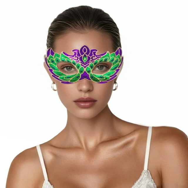 TINZ Elegant Carnival For Sparkling Delicate Lace Half Face Masquerade Party