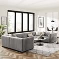thumbnail image 3 of Conjure Channel Tufted Upholstered Fabric 6-Piece U-Shaped Sectional, 3 of 6