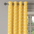 thumbnail image 3 of Ambesonne Romantic Grommet Curtain, Heart Shapes and Dots, 50" x 54", Yellow White, 3 of 6
