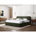 thumbnail image 4 of Omax Decor Chloe Upholstered Platform King Bed in Moss Green Fabric, 4 of 9