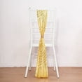 thumbnail image 2 of BalsaCircle 5 Gold Sequined Geometric Design Tulle Chair Sashes Party Events Decorations, 2 of 8