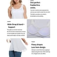 thumbnail image 5 of MANIFIQUE Women's Camisoles with Built in Bra Top Plus Size Flowy Swing Pleated Tank Top with Wide Strap (S-4XL), 5 of 7