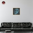 thumbnail image 3 of Blue Glow Sneaker Canvas Wall Art by Notoriart, Gold Floater Frame, 20" x 20", 3 of 7