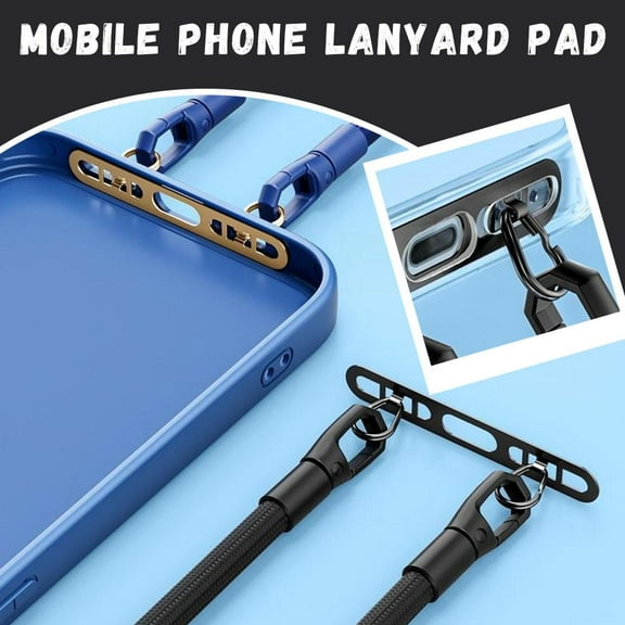 QHUDLV Thin Cellphone Lanyard,Metal Phone Tether with Double Strap