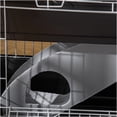 thumbnail image 5 of JERFIT 2-Level Small Animal Cage with Ramp, 2 Doors, Food Dish & Water Bottle for Ferrets, Guinea Pigs, Chinchillas, Hamsters, Black Metal Enclosure, 5 of 5