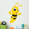 thumbnail image 1 of Cute Bee Cartoon Wall Decal by Wallmonkeys Peel and Stick Graphic (48 in H x 31 in W) WM346564, 1 of 4