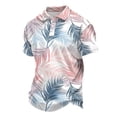 thumbnail image 6 of COSFO Hawaiian Polo T Shirts for Men Mesh Short Sleeve Work Shirt Slim Fit Casual Collared Summer Pullover Tops, 6 of 6