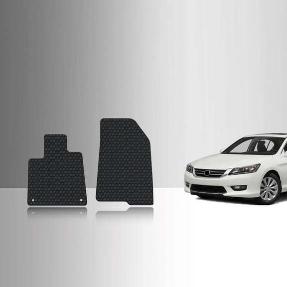 ToughPRO Front Mats Compatible with Honda Accord 2018 - All Weather Heavy Duty (Made in USA) Black Rubber