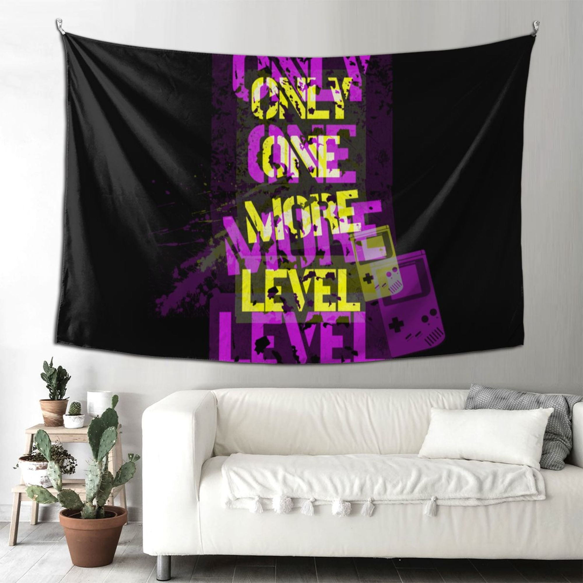 TEQUAN Fuchsia Cool Game Mode Slogan Pattern Large Tapestry, Aesthetic  Tapestries Wall Hanging for Bedroom Living Room College Dorm Decor, 90 x 60  inches 