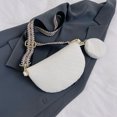 thumbnail image 4 of Bolso de pecho para mujer Bolso de cinturón de cuero PU Paquete casual femenino impermeable (Blanco) Wdftyju  Para Estrenar, 4 of 5