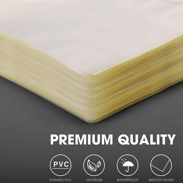 unbranded 2000Ud Bolsa De Plástico PVC Termoencogible Transparente Para Empaque Y Organización