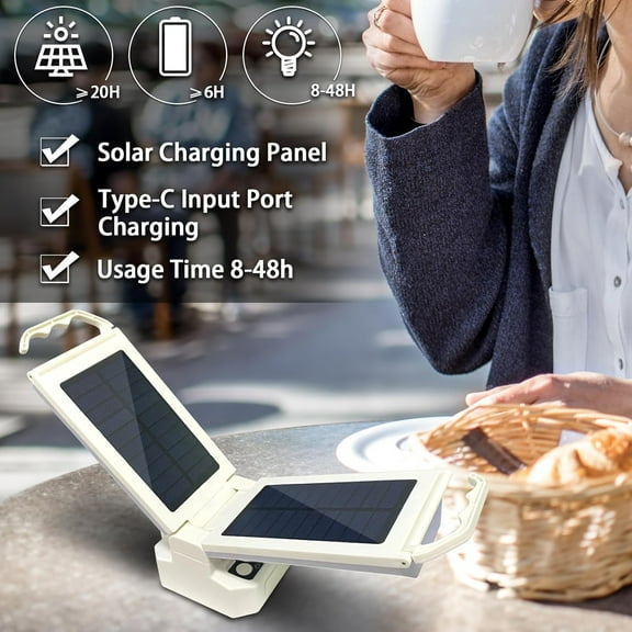 Solar Powered LED Portable Camping Lantern 4500mAh Rechargeable 1000 Luminaid 6500K Waterproof and 4 Brightness Dimmable