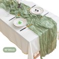 thumbnail image 2 of 1pcs Gauze Table Runner Sheer Cheesecloth Table Runner Bulk for Holiday Party Bridal Shower Romantic Table Decor 90 x 300cm（Multicolor）, 2 of 5
