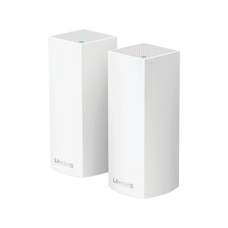 Linksys WHW0302 Velop Wireless AC-2200 Tri-Band Whole Home Mesh Wi-Fi System, White 2 Pack