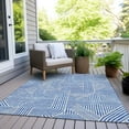 thumbnail image 6 of Addison Rugs Chantille Indoor/Outdoor Transitional Lines Blue Washable Rectangle Rug, 10' x 14', 6 of 6