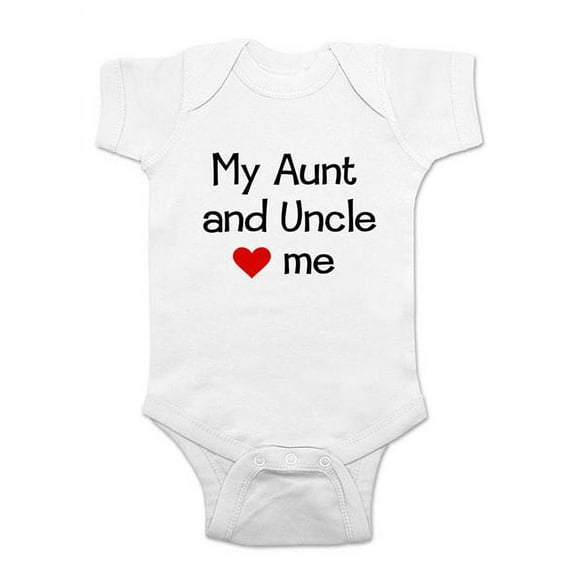 My Aunt and Uncle love me - wallsparks cute & funny Brand - baby one piece bodysuit - Great baby shower gift!
