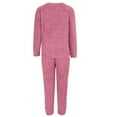 thumbnail image 4 of Cyglowse Winter Warm Pajamas for Women Set 2 Piece Fluffy Fleece Long Sleeve Cozy Loungewear Set Soft Casual Sleepwear Outfit Pink One Size, 4 of 6