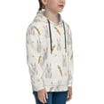 thumbnail image 3 of Salouo Retro Rabbit Pattern Hoodie Sweatshirt for Youth, Fall Pullover Hoodie Sweatshirt Long-Sleeve Pullover Hooded Sweatshirt-Large, 3 of 6